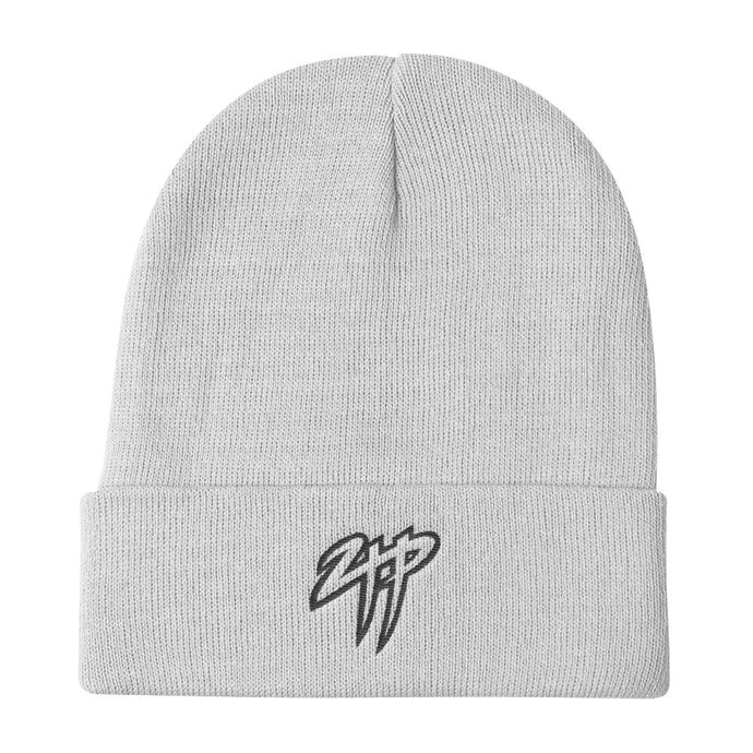 2TP Embroidered Knit Beanie ( Black Letters )