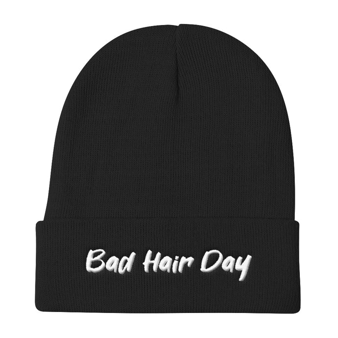 2 Tha Point Bad Hair Day Embroidered Knit Beanie