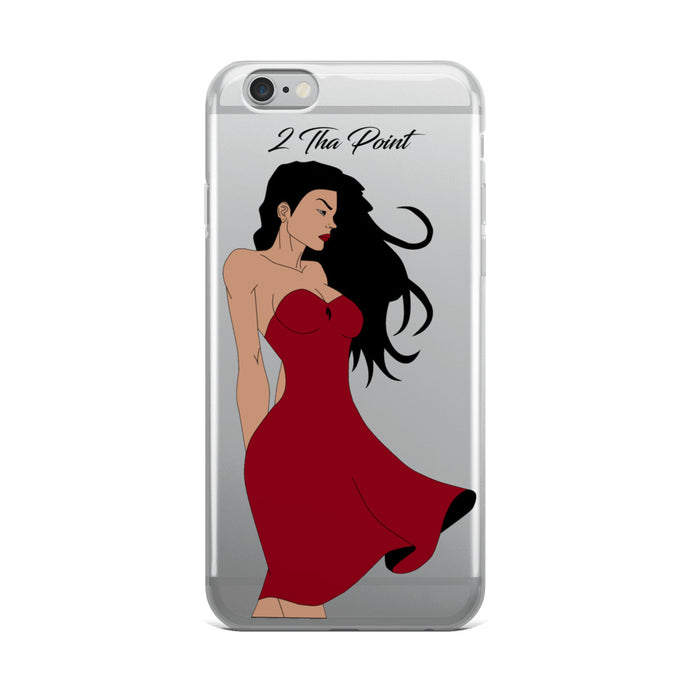 2 Tha Point Lady In Red iPhone Case